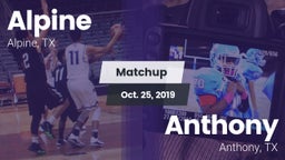 Matchup: Alpine  vs. Anthony  2019