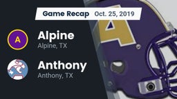 Recap: Alpine  vs. Anthony  2019