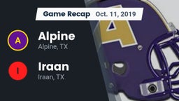 Recap: Alpine  vs. Iraan  2019