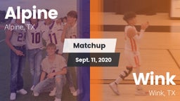 Matchup: Alpine  vs. Wink  2020