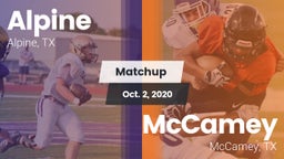 Matchup: Alpine  vs. McCamey  2020