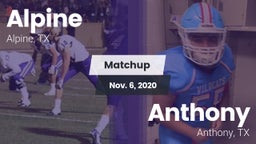 Matchup: Alpine  vs. Anthony  2020