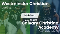 Matchup: Westminster vs. Calvary Christian Academy 2019