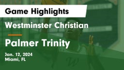 Westminster Christian  vs Palmer Trinity   Game Highlights - Jan. 12, 2024
