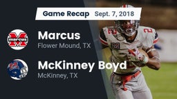 Recap: Marcus  vs. McKinney Boyd  2018
