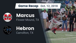 Recap: Marcus  vs. Hebron  2018