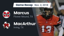 Recap: Marcus  vs. MacArthur  2018