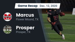 Recap: Marcus  vs. Prosper  2020