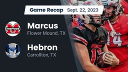 Recap: Marcus  vs. Hebron  2023