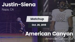 Matchup: Justin-Siena High vs. American Canyon  2018