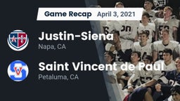 Recap: Justin-Siena  vs. Saint Vincent de Paul 2021