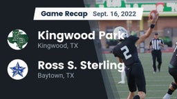 Recap: Kingwood Park  vs. Ross S. Sterling  2022