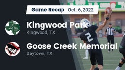 Recap: Kingwood Park  vs. Goose Creek Memorial  2022