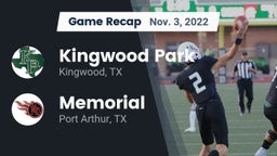 Recap: Kingwood Park  vs. Memorial  2022