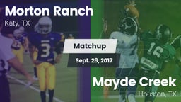 Matchup: Morton Ranch High vs. Mayde Creek  2017