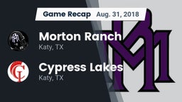 Recap: Morton Ranch  vs. Cypress Lakes  2018