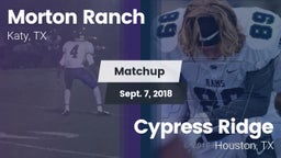 Matchup: Morton Ranch High vs. Cypress Ridge  2018