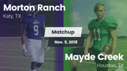 Matchup: Morton Ranch High vs. Mayde Creek  2018