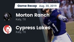 Recap: Morton Ranch  vs. Cypress Lakes  2019