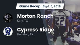 Recap: Morton Ranch  vs. Cypress Ridge  2019
