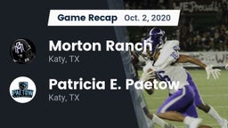 Recap: Morton Ranch  vs. Patricia E. Paetow  2020