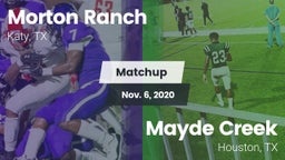 Matchup: Morton Ranch High vs. Mayde Creek  2020