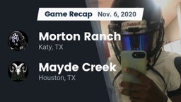 Recap: Morton Ranch  vs. Mayde Creek  2020