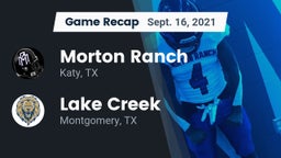 Recap: Morton Ranch  vs. Lake Creek  2021