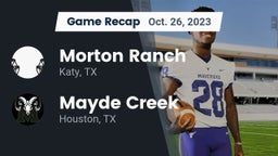 Recap: Morton Ranch  vs. Mayde Creek  2023