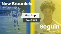 Matchup: New Braunfels High vs. Seguin  2018