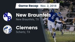 Recap: New Braunfels  vs. Clemens  2018