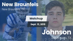 Matchup: New Braunfels High vs. Johnson  2019
