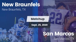 Matchup: New Braunfels High vs. San Marcos  2020
