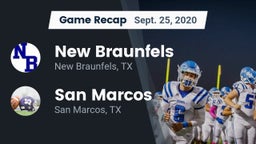 Recap: New Braunfels  vs. San Marcos  2020