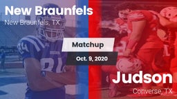 Matchup: New Braunfels High vs. Judson  2020