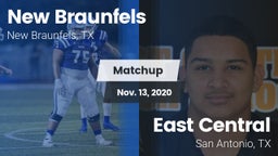 Matchup: New Braunfels High vs. East Central  2020
