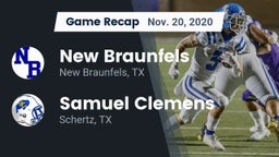 Recap: New Braunfels  vs. Samuel Clemens  2020