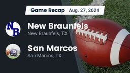 Recap: New Braunfels  vs. San Marcos  2021