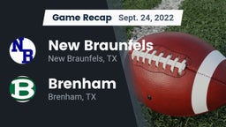 Recap: New Braunfels  vs. Brenham  2022