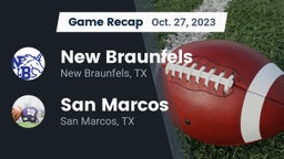 Recap: New Braunfels  vs. San Marcos  2023