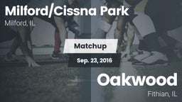 Matchup: Milford/Cissna Park vs. Oakwood  2016