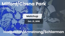 Matchup: Milford/Cissna Park vs. Hoopeston/Armstrong/Schlarman 2016