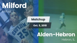 Matchup: Milford  vs. Alden-Hebron  2018