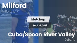 Matchup: Milford  vs. Cuba/Spoon River Valley  2019