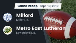 Recap: Milford  vs. Metro East Lutheran  2019