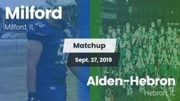 Matchup: Milford  vs. Alden-Hebron  2019