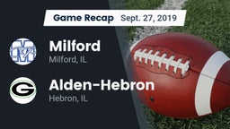 Recap: Milford  vs. Alden-Hebron  2019