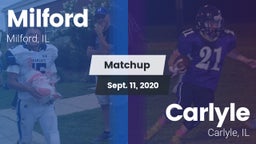 Matchup: Milford  vs. Carlyle  2020