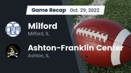 Recap: Milford  vs. Ashton-Franklin Center  2022