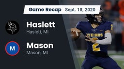 Recap: Haslett  vs. Mason  2020